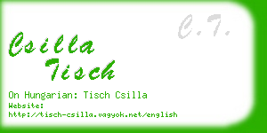 csilla tisch business card